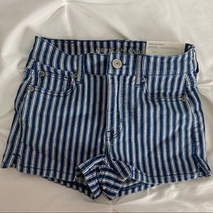 NWT AEO Pinstripe jean shorts